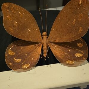 Vintage Elegant Brown and Gold Butterfly Decor